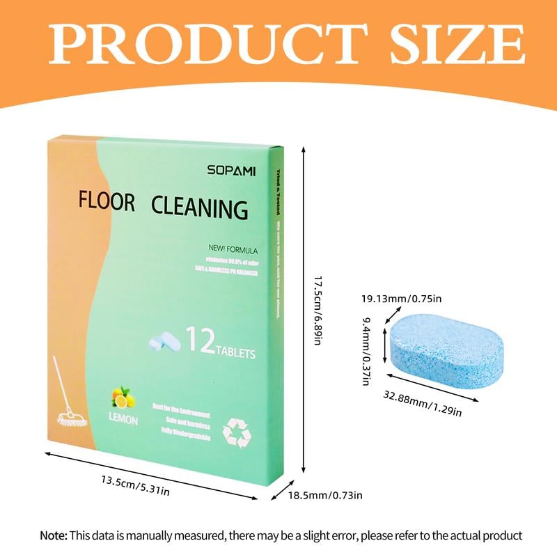 🍋SOPAMI Floor Cleaning Tablets – 💪 Powerful Deep Clean | Quick Dry No Residue | Safe for All Floors✨