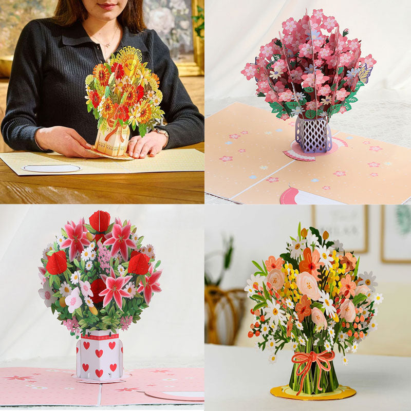 1 set of 4 different flowers