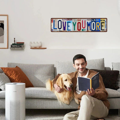 🔥🔥New Year 70% Off--❤️ Love You More Vintage Wall Sign