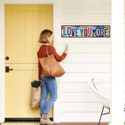 🔥🔥New Year 70% Off--❤️ Love You More Vintage Wall Sign