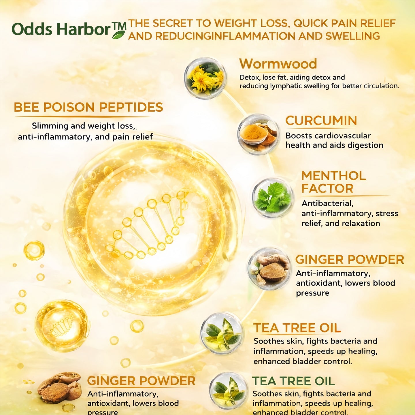 🌿OddsHarbor™ Bee Poison Foot Patches (Set of 10)