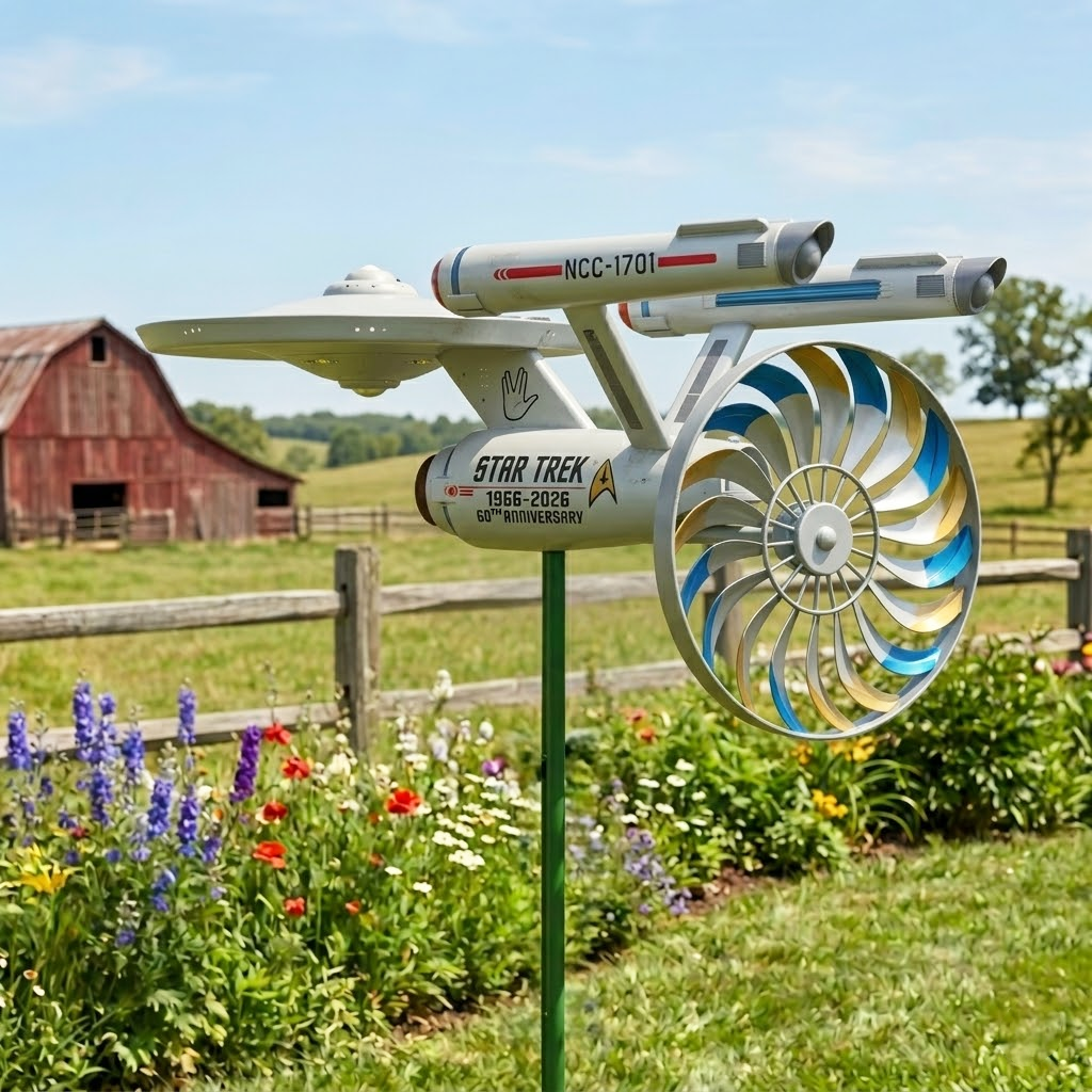 Star Trek: The Original Series 60th Anniversary Garden Wind Spinner