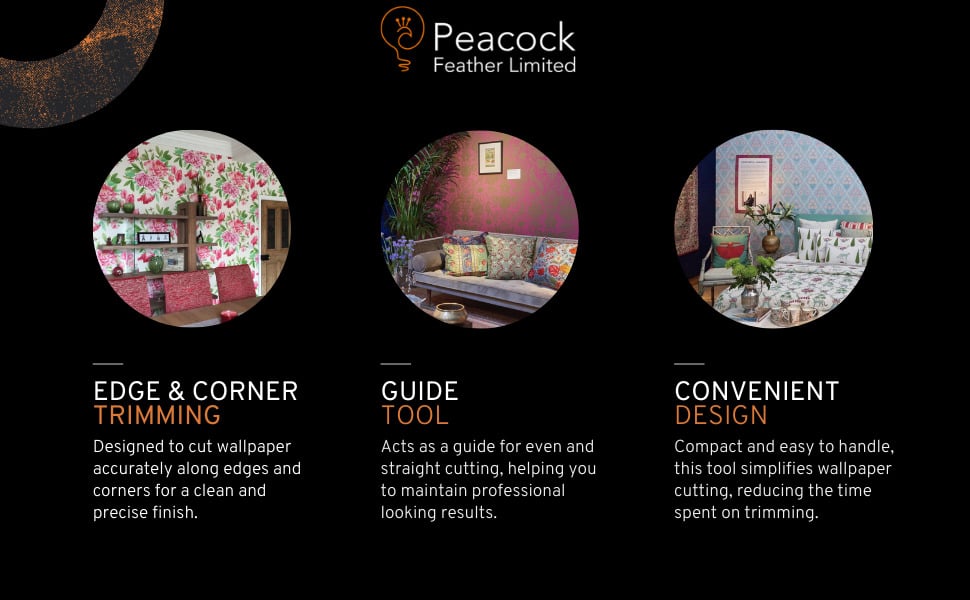 Peacock Pro Trimmer: The 2-Step Wallpaper Cutting Tool for Flawless Finishes 🦚