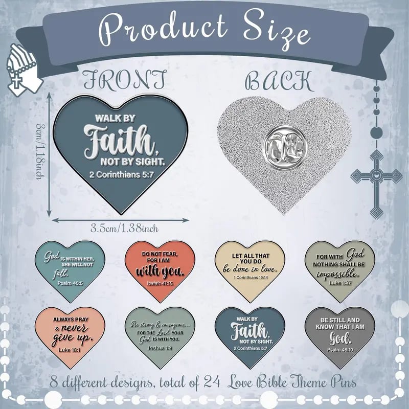 ✝️Christian Gifts: Motivational Bible Verses Pins – Inspire Your Faith Journey🌸
