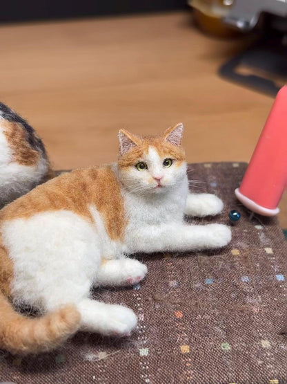 ⏰Last Batch Selling Fast!🐱💞Mini Felted Wool Cat – Handmade Desk Companions