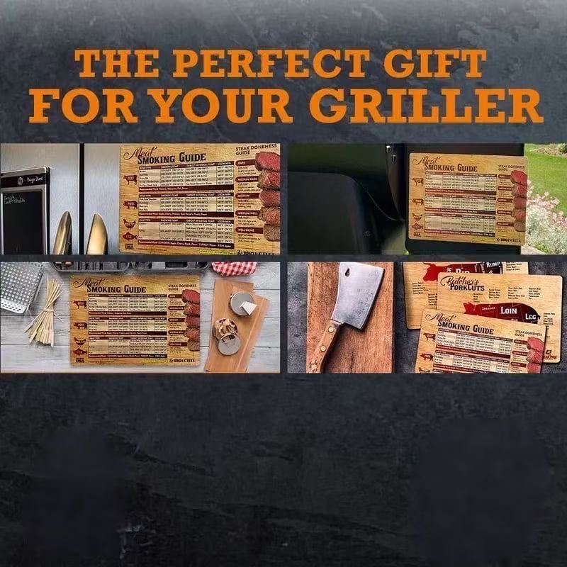 🔥🔥New Year 70% Off--🍖Magnetic Meat Smoking Guide - Butcher Block