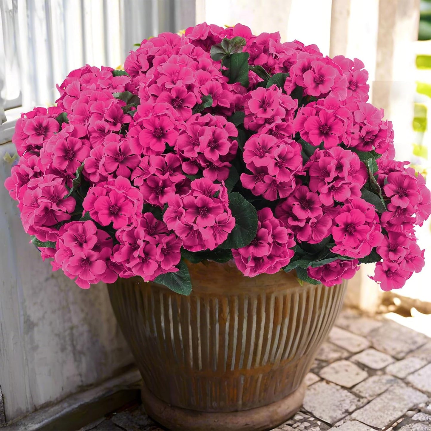 ☀️ UV-Resistant🌺Corrosion-Resistant Artificial Geranium Flowers 🌺