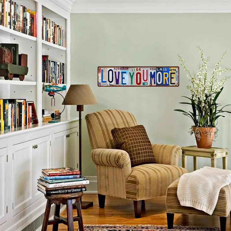 🔥🔥New Year 70% Off--❤️ Love You More Vintage Wall Sign