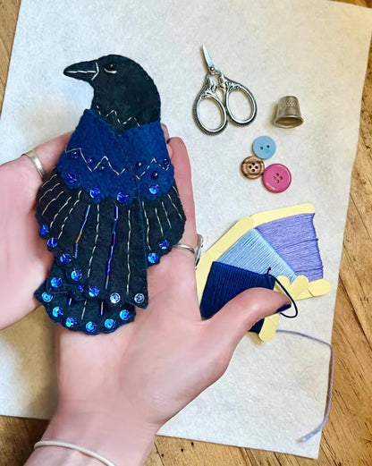 🔥🔥New Year 70% Off--🖤 “Raven’s Keepsake – Guardian of Stitches” 🪡✨
