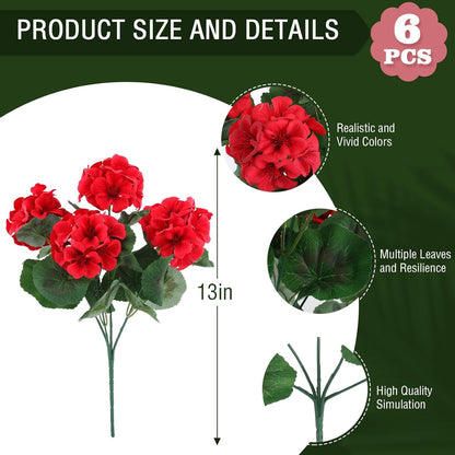 ☀️ UV-Resistant🌺Corrosion-Resistant Artificial Geranium Flowers 🌺