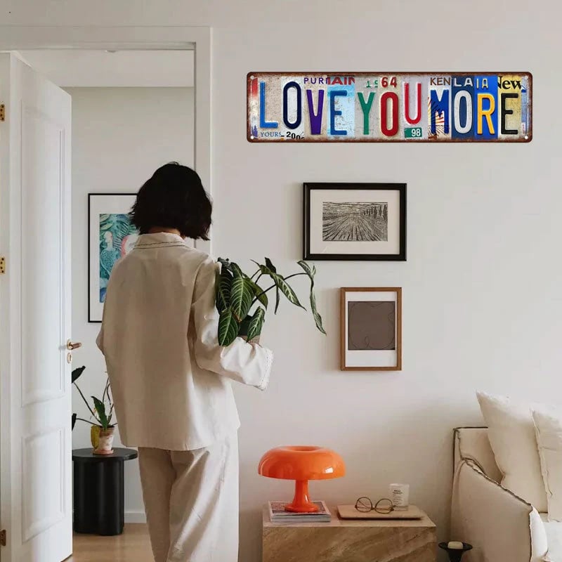 🔥🔥New Year 70% Off--❤️ Love You More Vintage Wall Sign