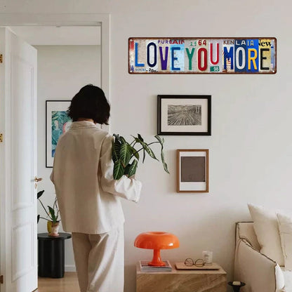 🔥🔥New Year 70% Off--❤️ Love You More Vintage Wall Sign