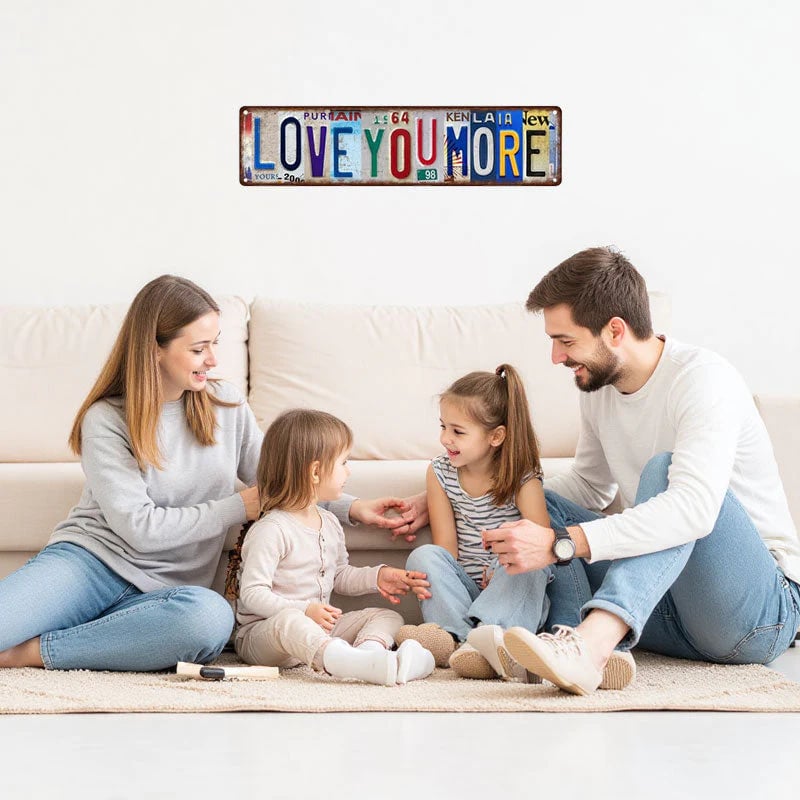 🔥🔥New Year 70% Off--❤️ Love You More Vintage Wall Sign