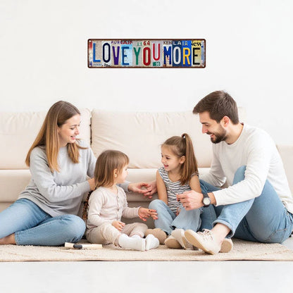 🔥🔥New Year 70% Off--❤️ Love You More Vintage Wall Sign