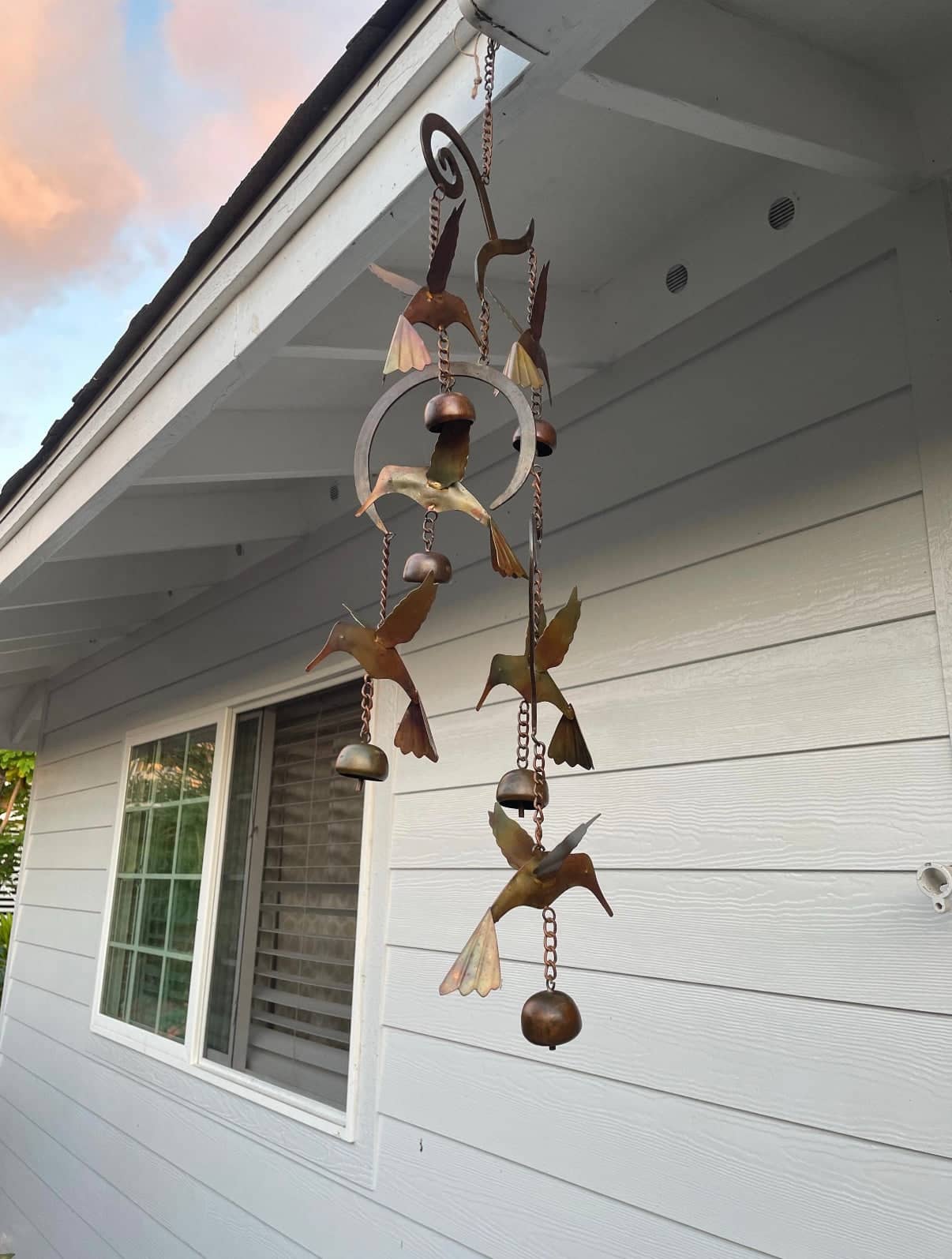 🔥🔥New Year 70% Off--Scrollwork Hummingbird Wind Chime