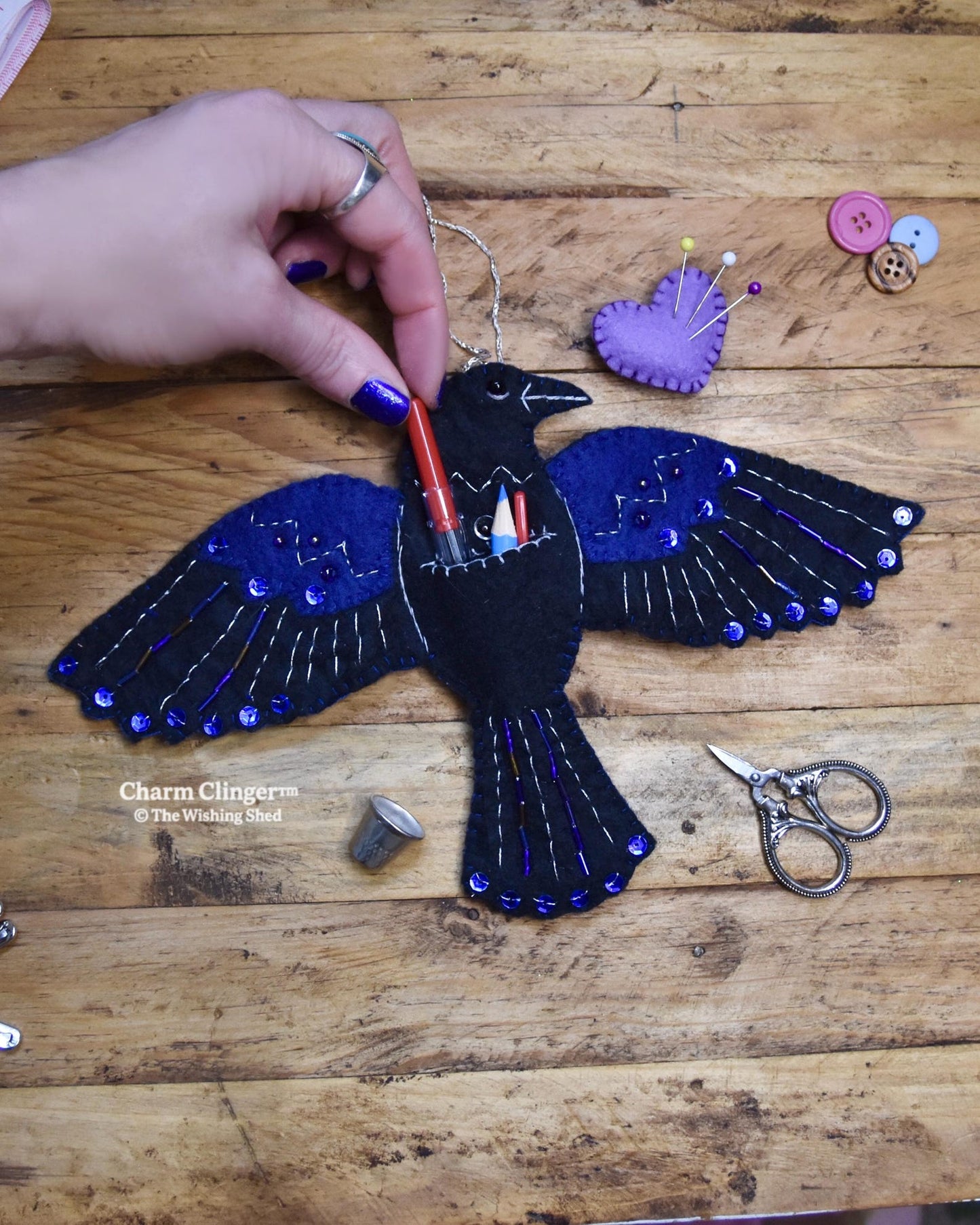 🔥🔥New Year 70% Off--🖤 “Raven’s Keepsake – Guardian of Stitches” 🪡✨