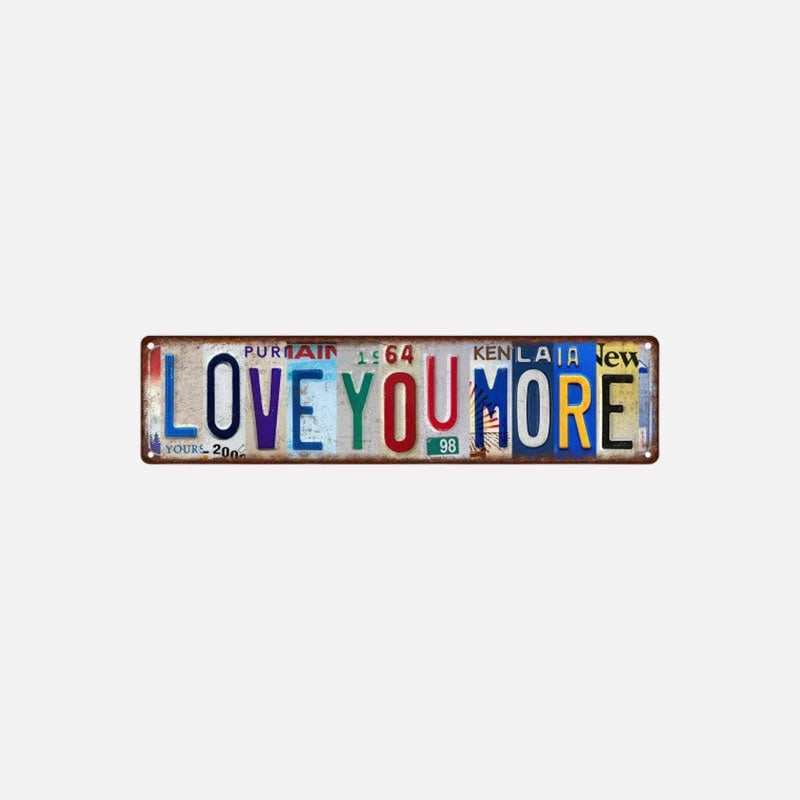 🔥🔥New Year 70% Off--❤️ Love You More Vintage Wall Sign