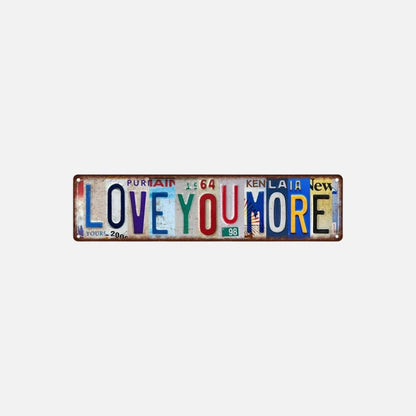 🔥🔥New Year 70% Off--❤️ Love You More Vintage Wall Sign