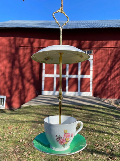🔥🔥New Year 70% Off--🐦Bird Tea Party: Handmade Ceramic Teacup Birdfeeder