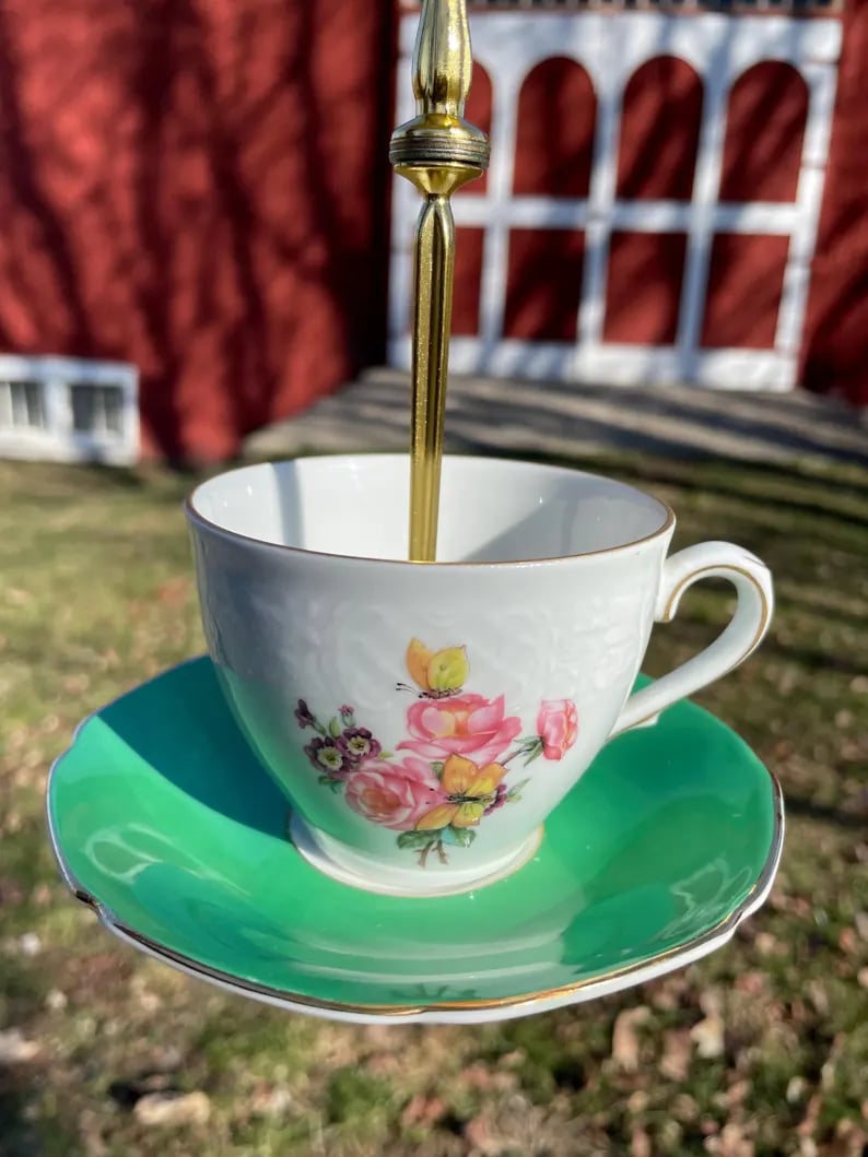 🔥🔥New Year 70% Off--🐦Bird Tea Party: Handmade Ceramic Teacup Birdfeeder