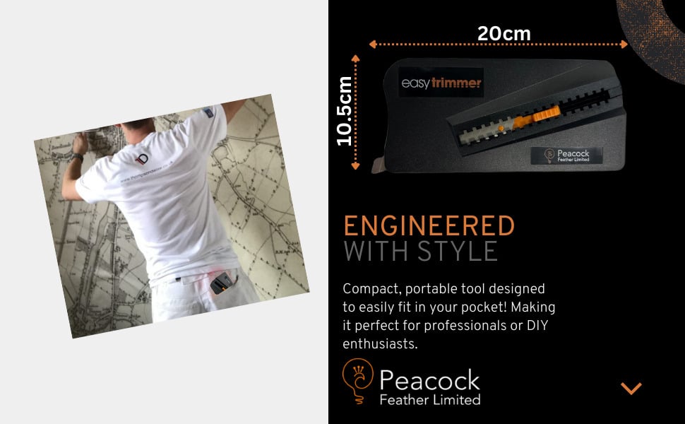 Peacock Pro Trimmer: The 2-Step Wallpaper Cutting Tool for Flawless Finishes 🦚