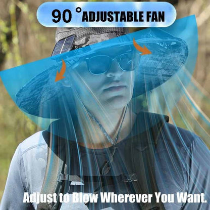 Ultralight Solar Fan Sun Hat – Lighter Than a Baseball!⚾