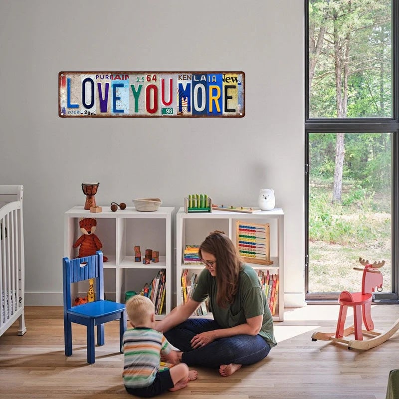 🔥🔥New Year 70% Off--❤️ Love You More Vintage Wall Sign