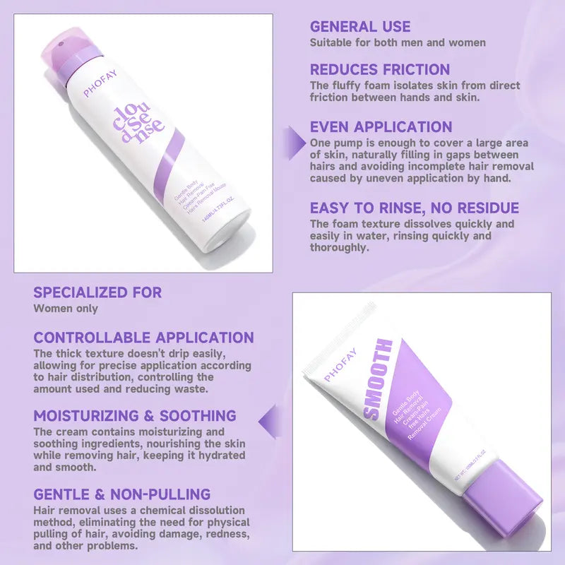 PHOFAY Bikini Pain-Free Hair Removal Cream for Sensitive Skin