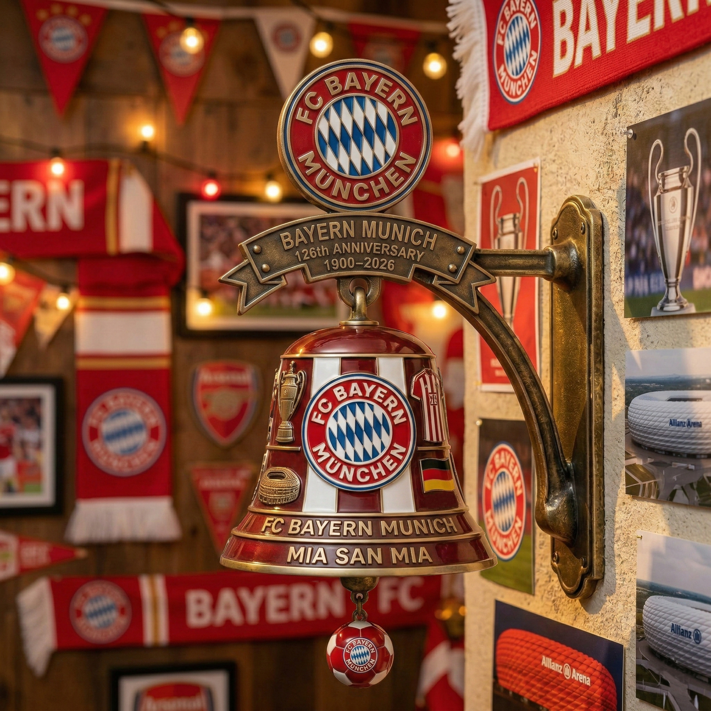 FC Bayern München 126th Anniversary Commemorative Wall Bell