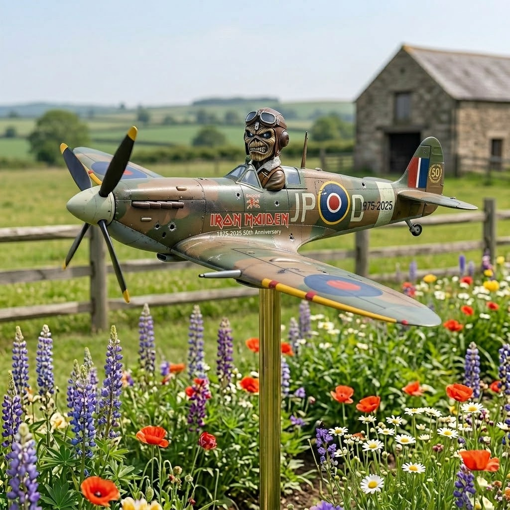 Iron Maiden 50th Anniversary: "Aces High" Commemorative Garden Wind Spinner